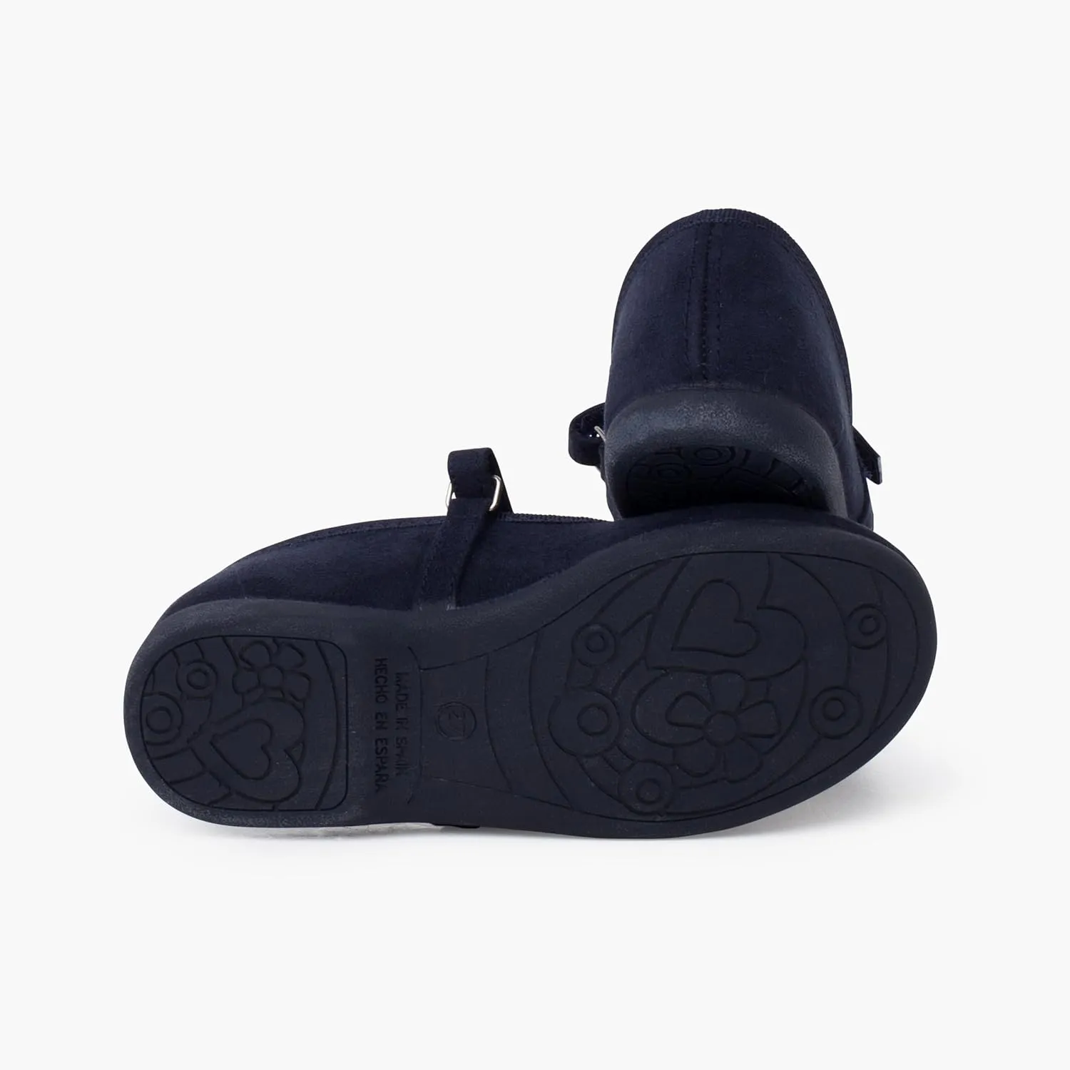 Girls Riptape Faux Suede Mary Janes