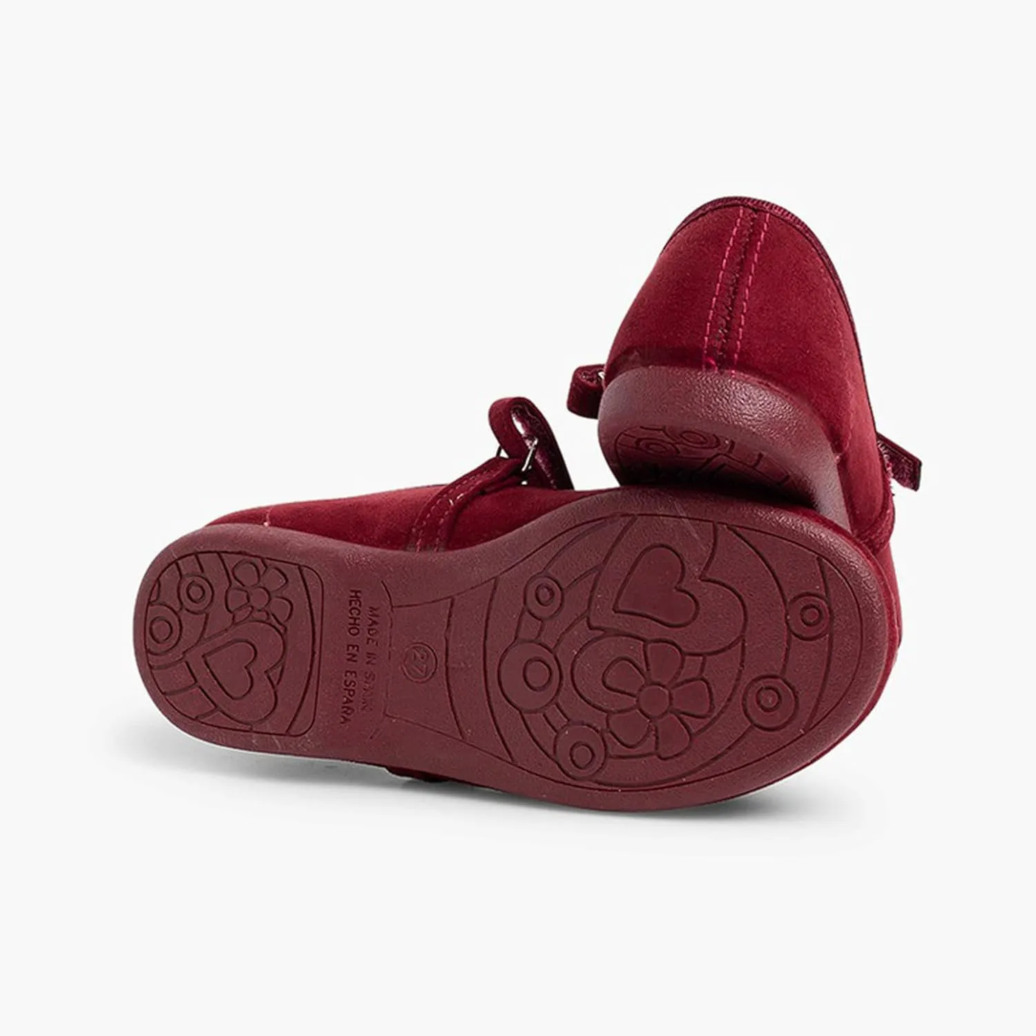 Girls Riptape Faux Suede Mary Janes