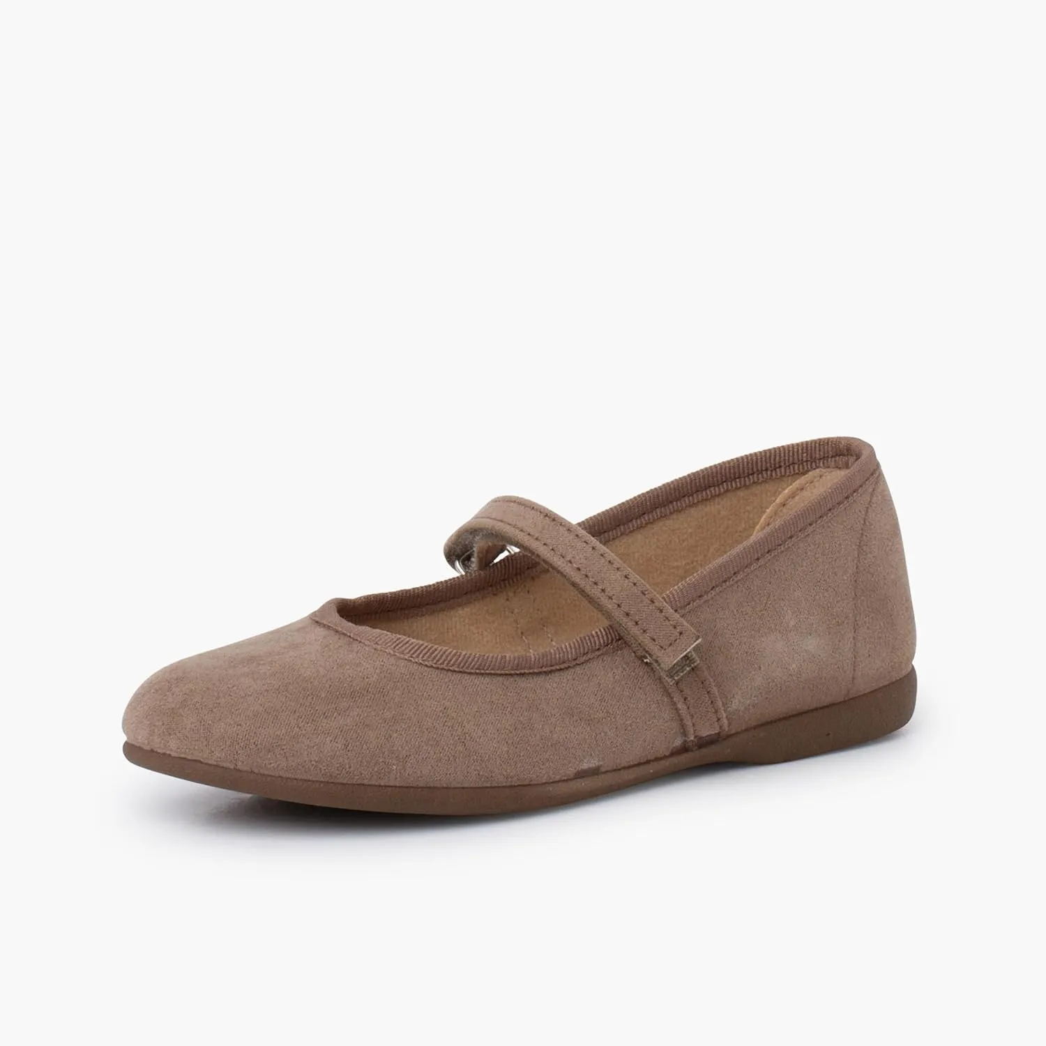 Girls Riptape Faux Suede Mary Janes