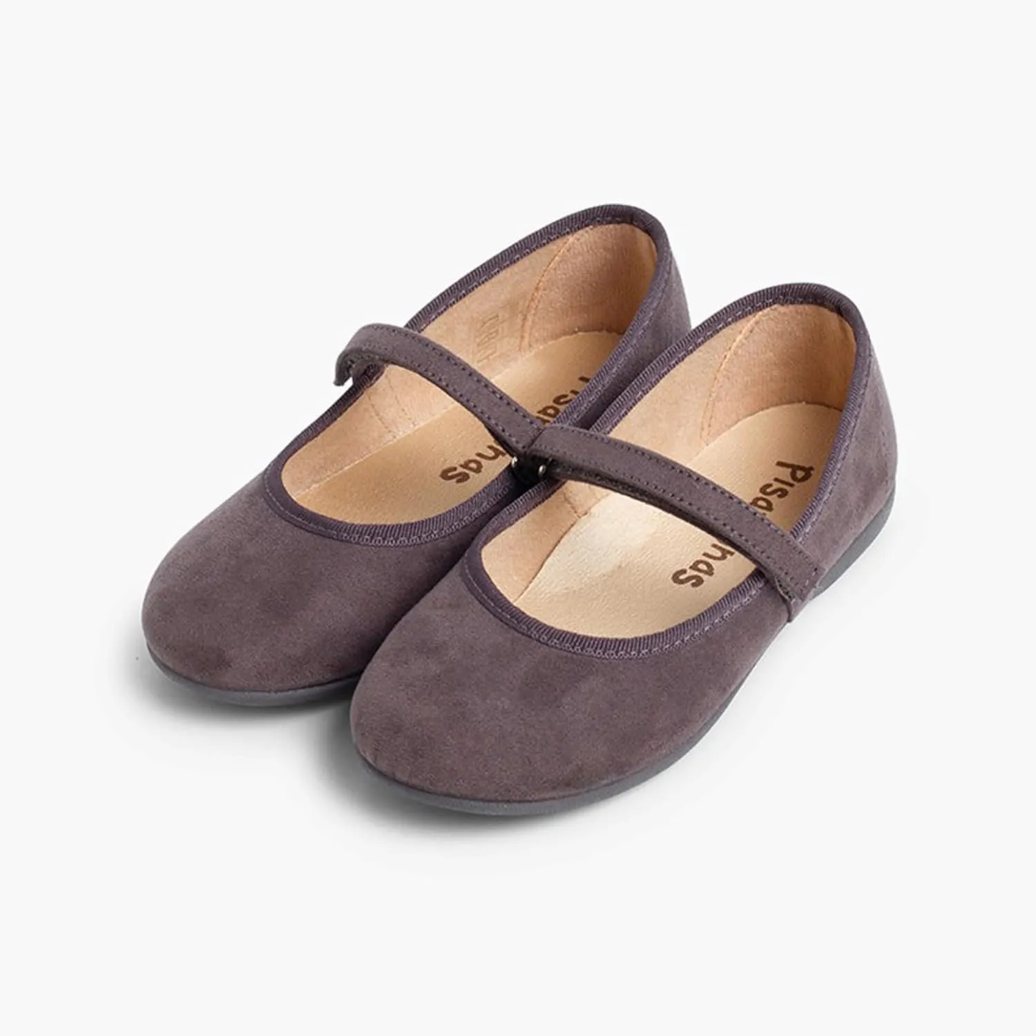 Girls Riptape Faux Suede Mary Janes