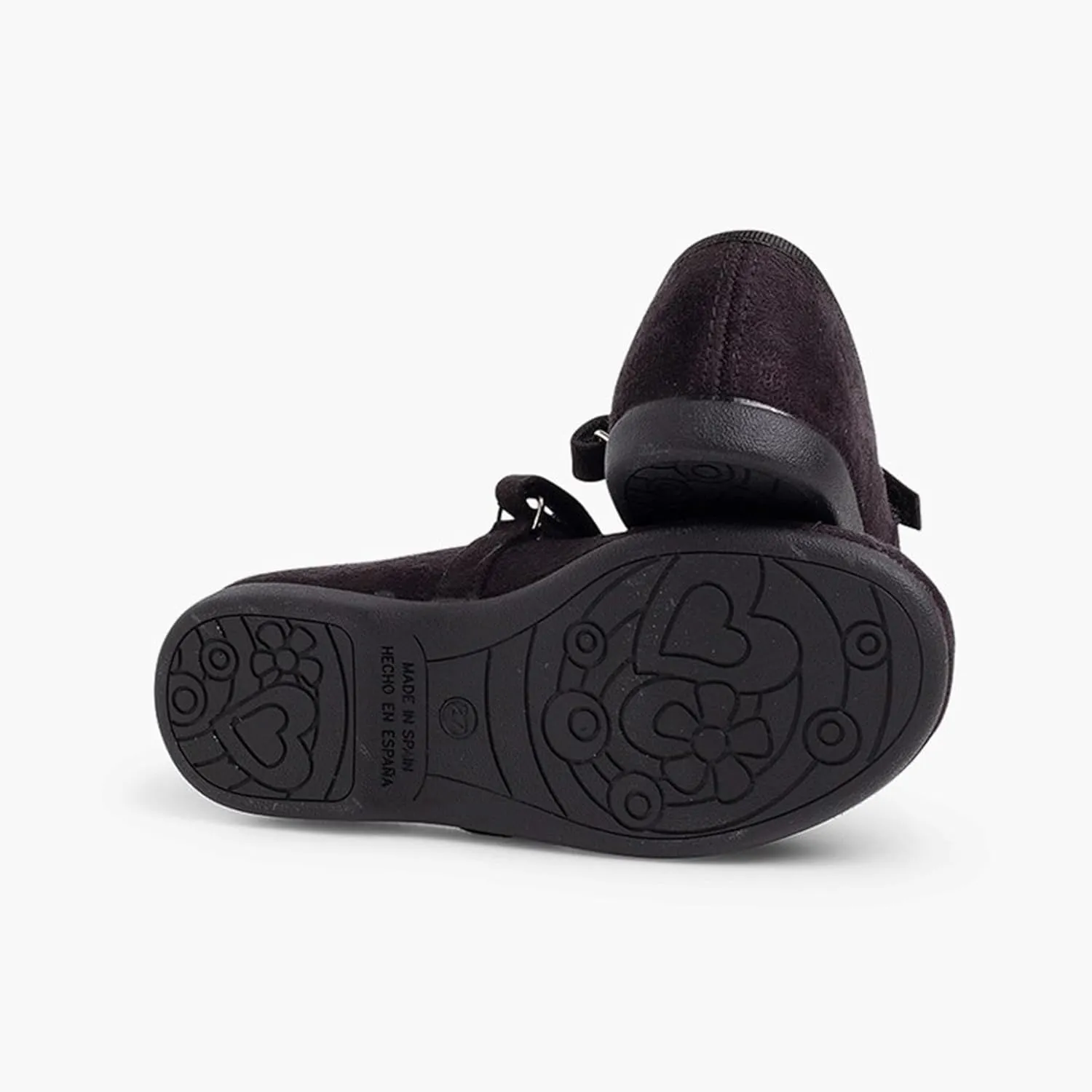 Girls Riptape Faux Suede Mary Janes