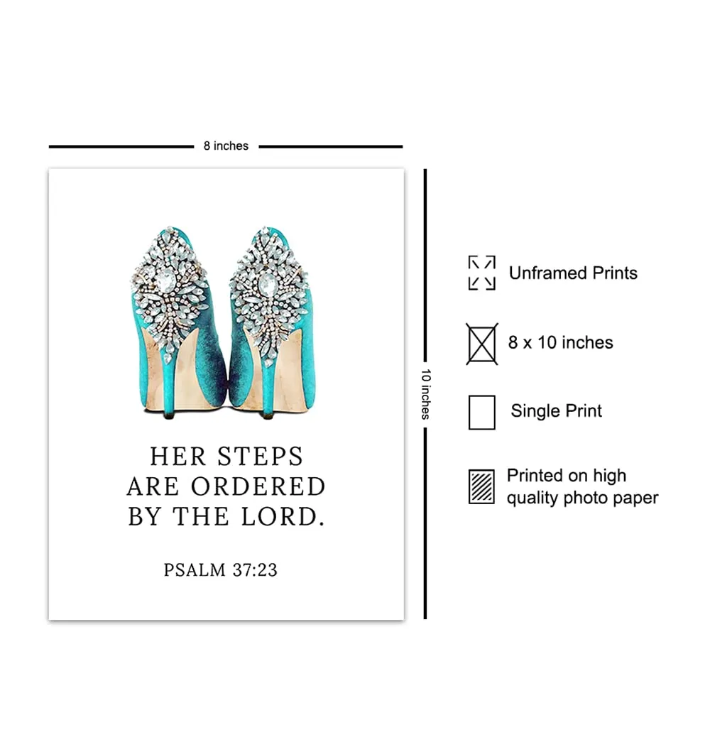 Glam Christian Gifts for Women - Religious Wall Decor - Bible Verses Wall Decor- Holy Scriptures Wall Art - Spiritual Gifts- Inspirational Quotes - Light Blue - Catholic Gifts Women - God Wall Decor