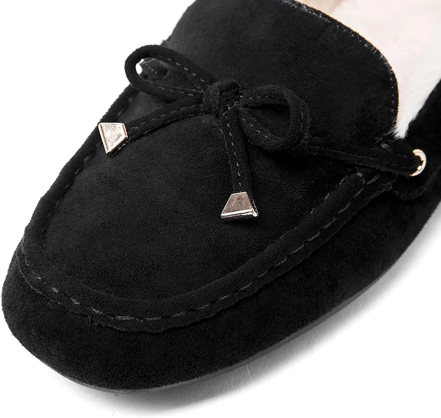 GLOBALWIN Women's Moccasins Shoes Winter Indoor Outdoor Faux Fur Lined Slippers