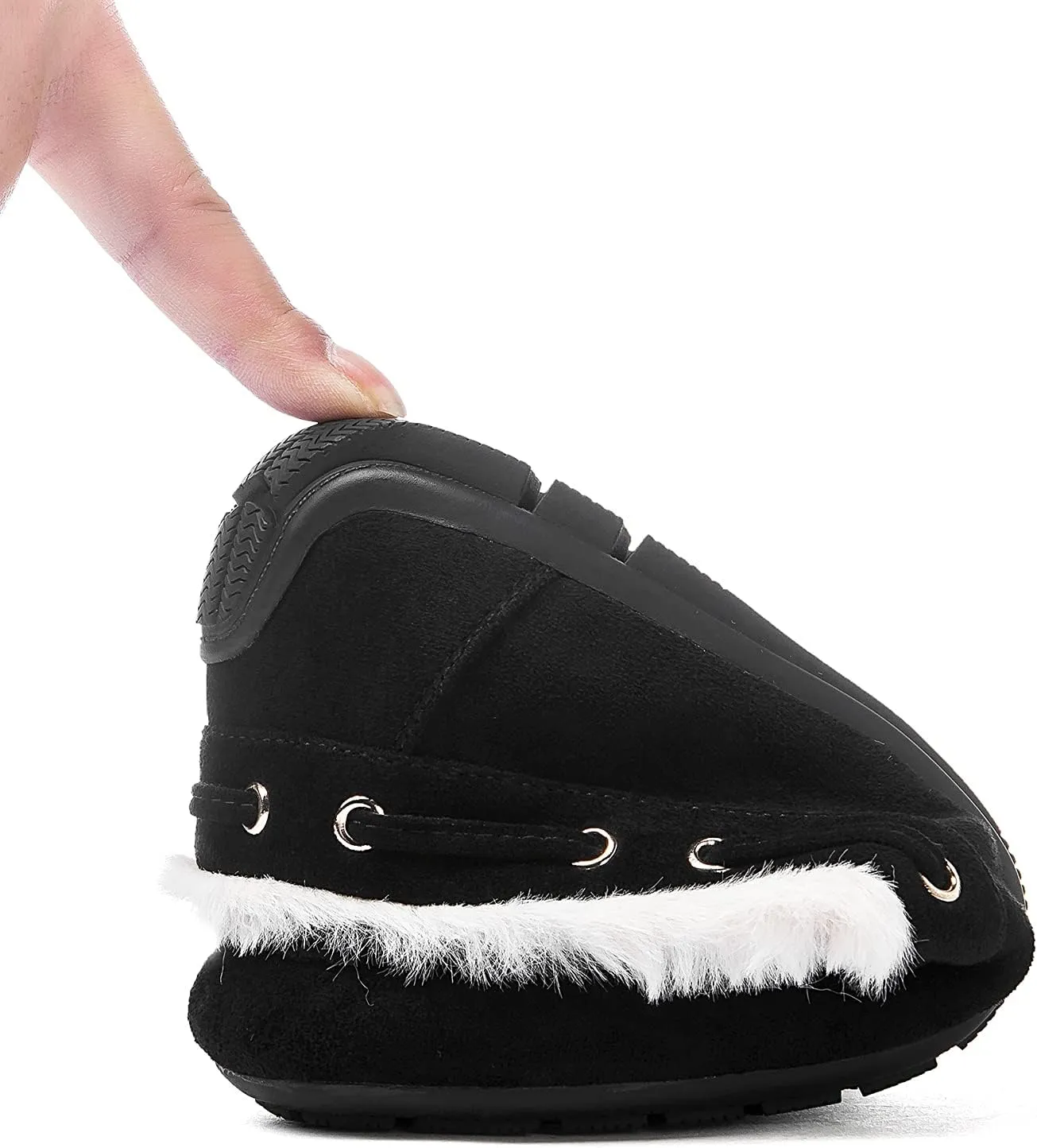 GLOBALWIN Women's Moccasins Shoes Winter Indoor Outdoor Faux Fur Lined Slippers