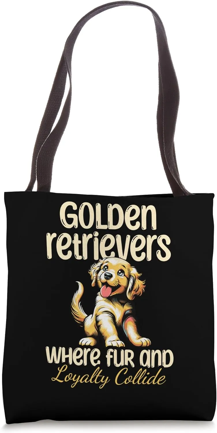 Golden Retrievers Where Fur And Loyalty Collide GR Retriever Tote Bag