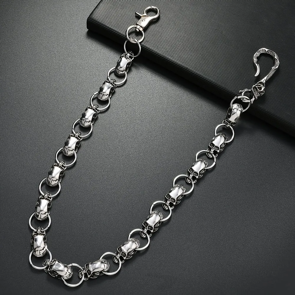 Gothic Skull Head Pants Chain Unisex Denim Belt