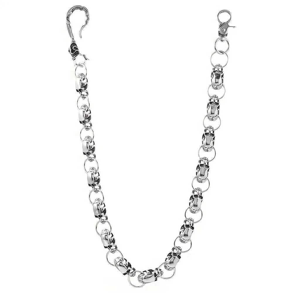 Gothic Skull Head Pants Chain Unisex Denim Belt