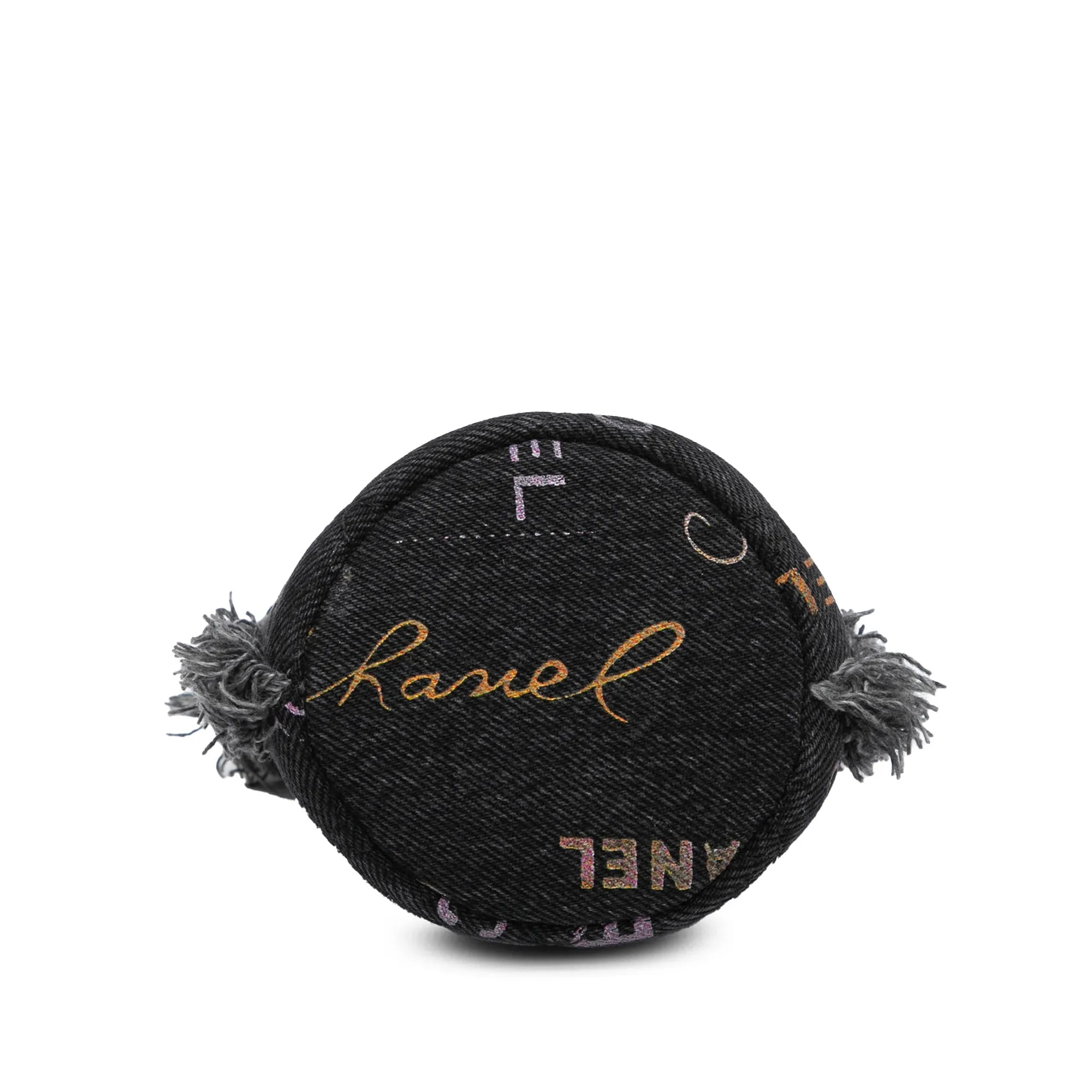 Gray Chanel Mini Denim Mood Bucket with Chain