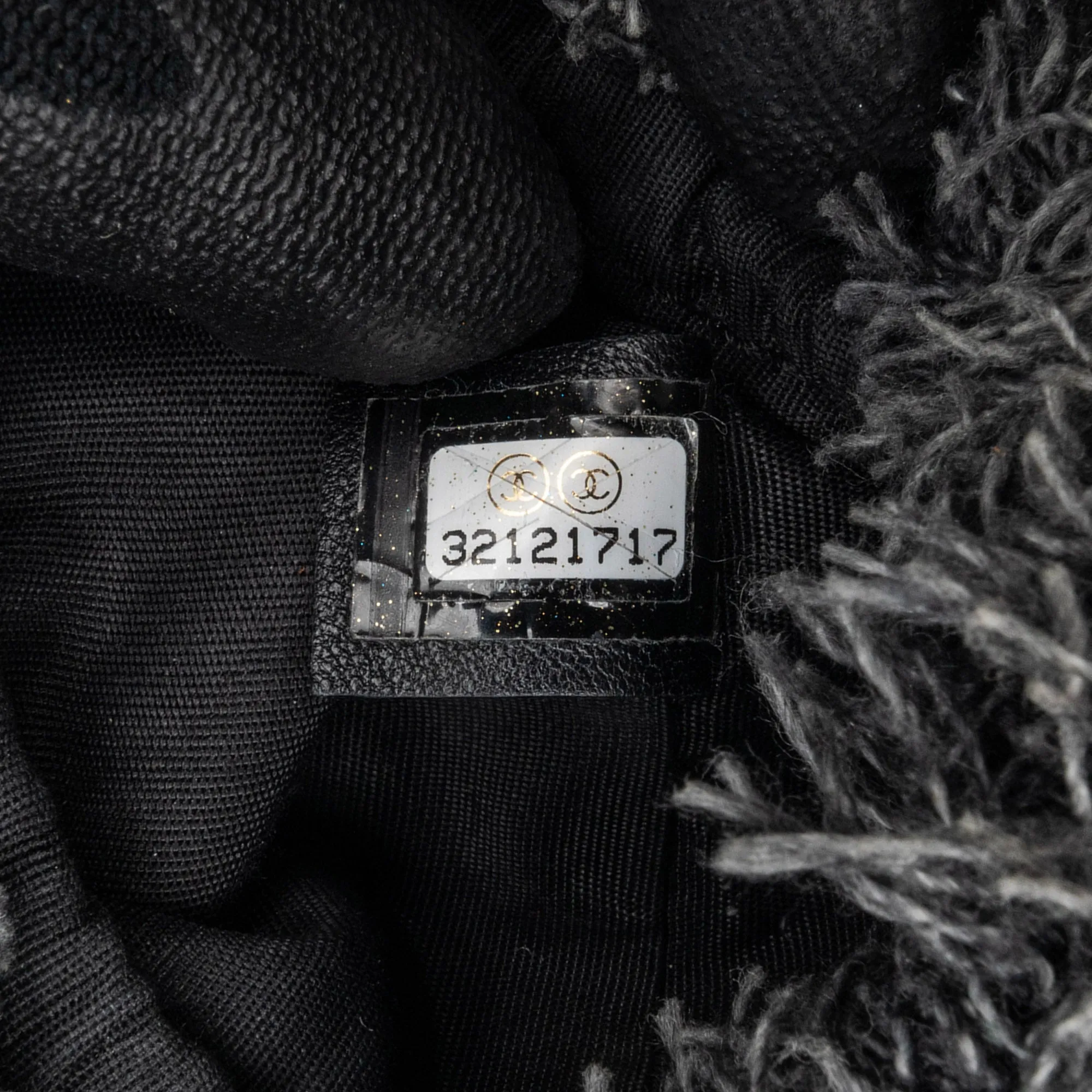 Gray Chanel Mini Denim Mood Bucket with Chain