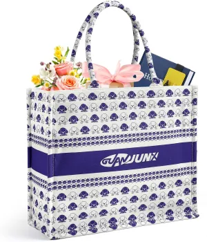 GUANJUNX Tote Bag Women Book Large Capacity Handbag with Lovely Dog Full Printing Design 5 Internal Space for Multi Organizes
