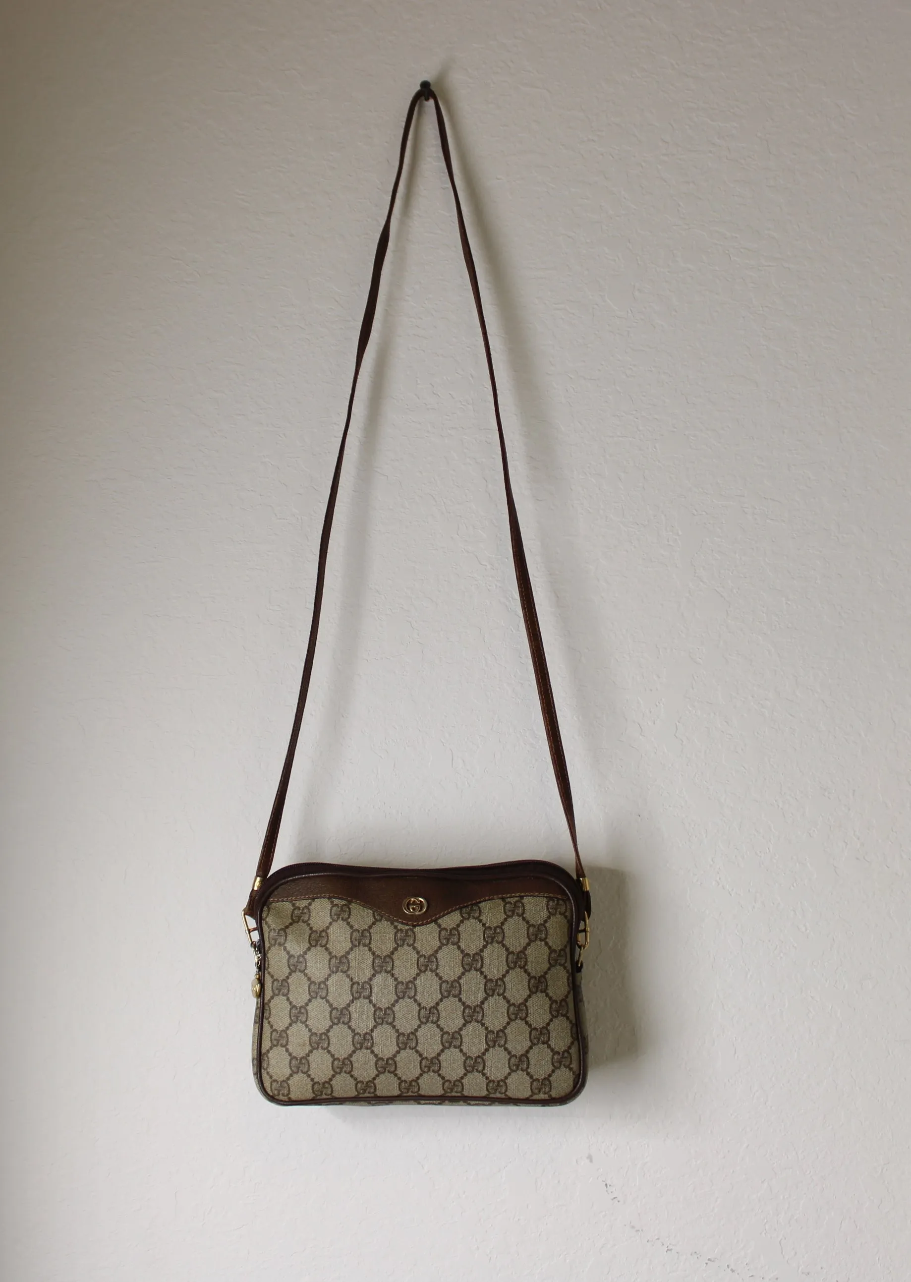 Gucci Ophidia Brown GG Canvas Shoulder Crossbody Bag Vintage