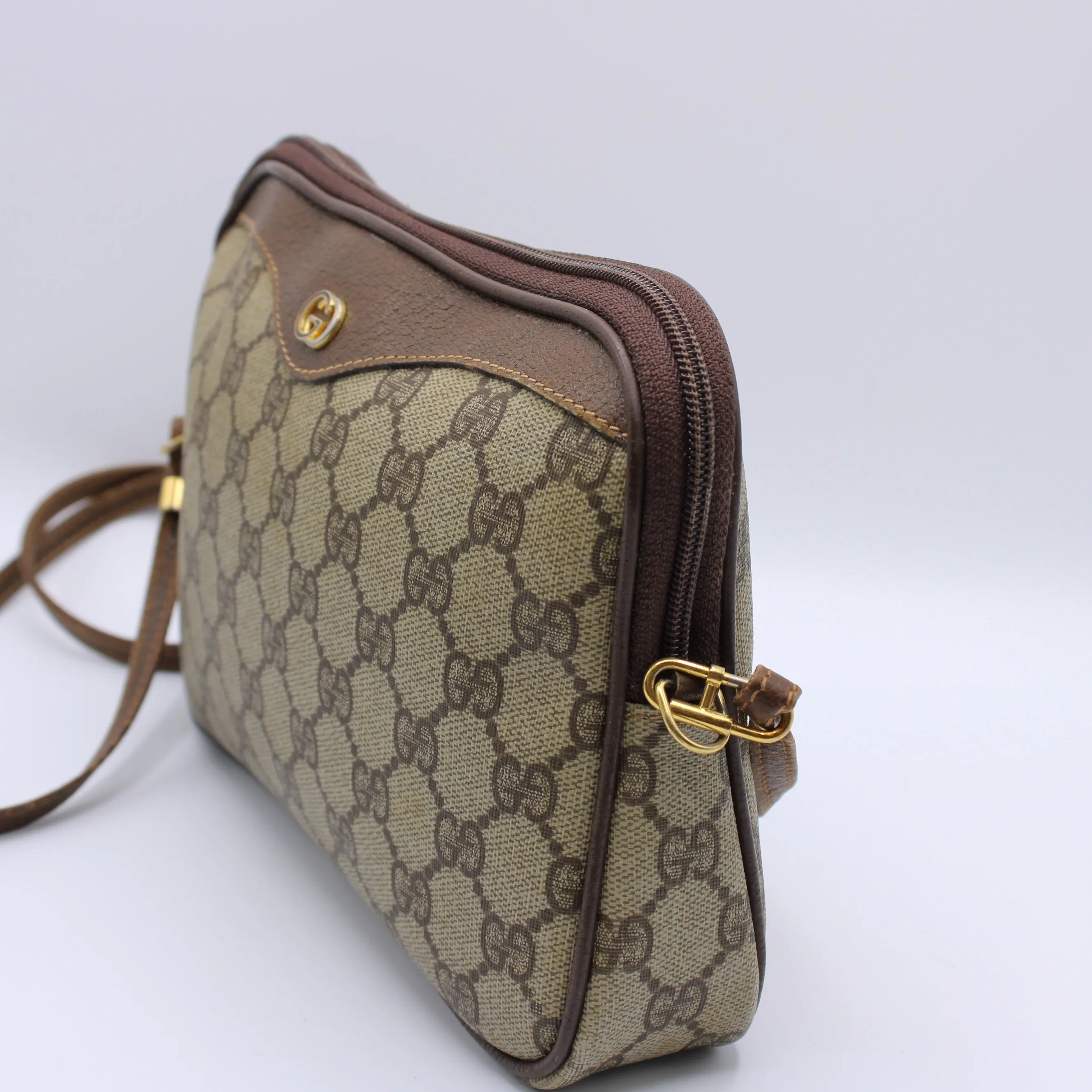 Gucci Ophidia Brown GG Canvas Shoulder Crossbody Bag Vintage