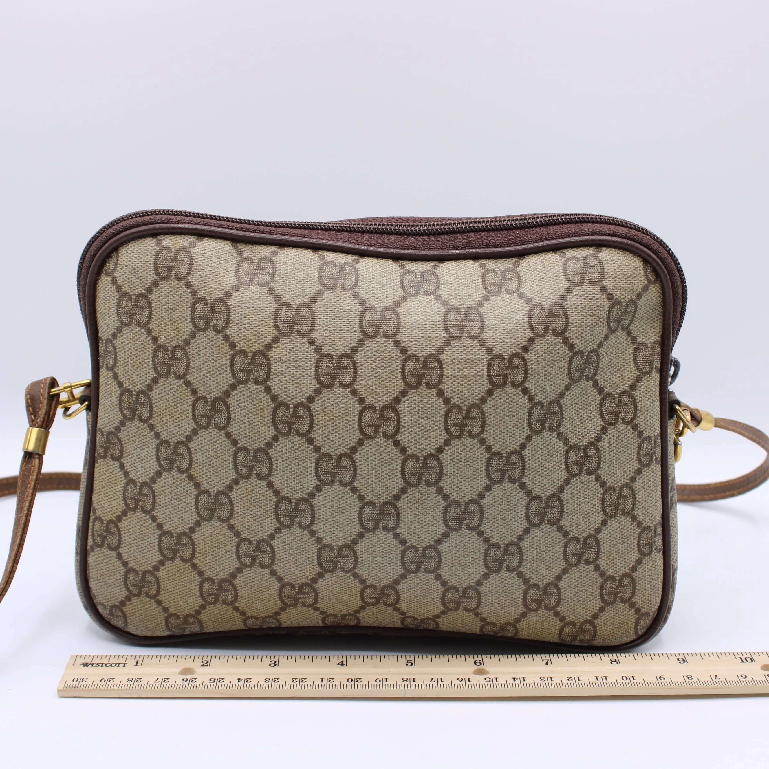 Gucci Ophidia Brown GG Canvas Shoulder Crossbody Bag Vintage