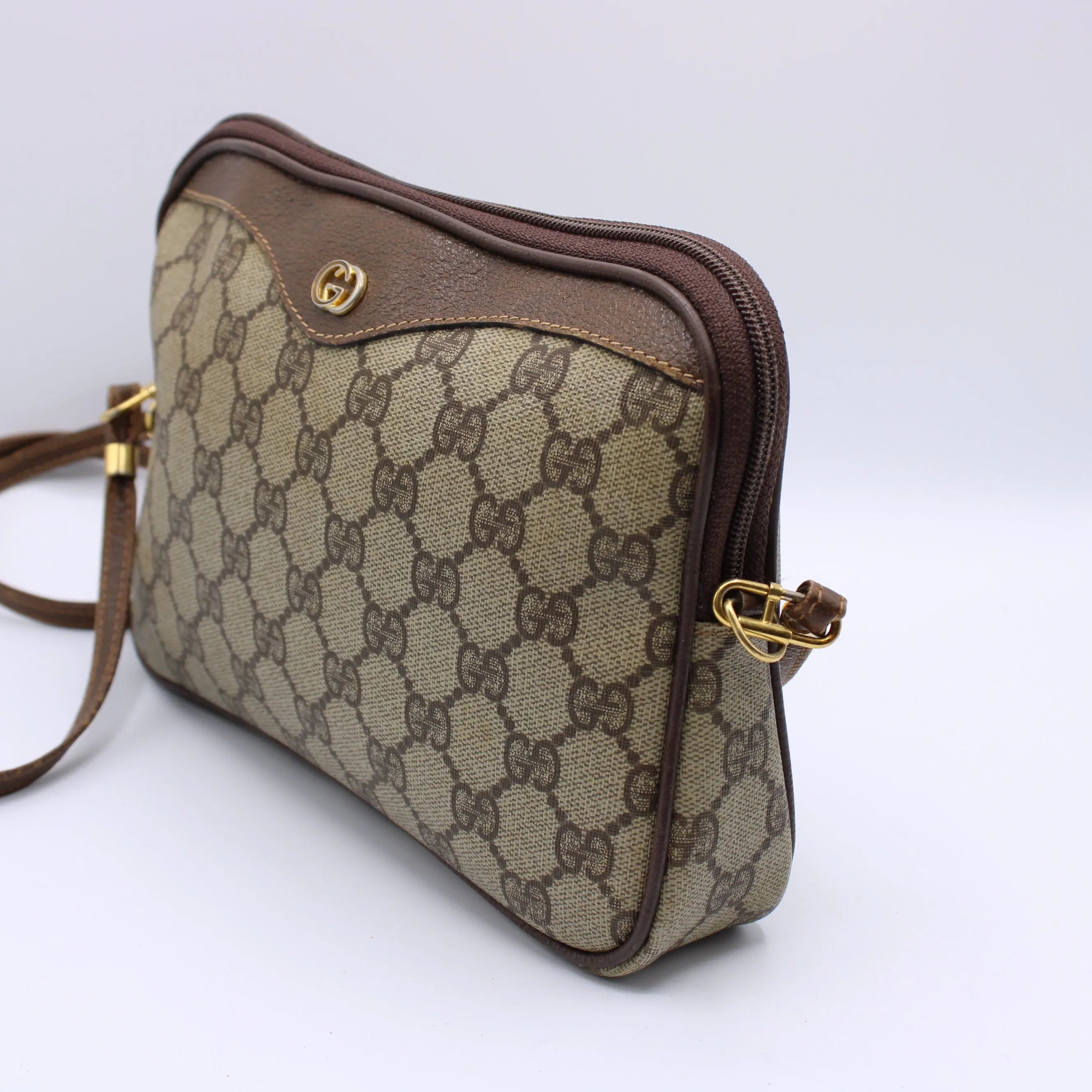 Gucci Ophidia Brown GG Canvas Shoulder Crossbody Bag Vintage