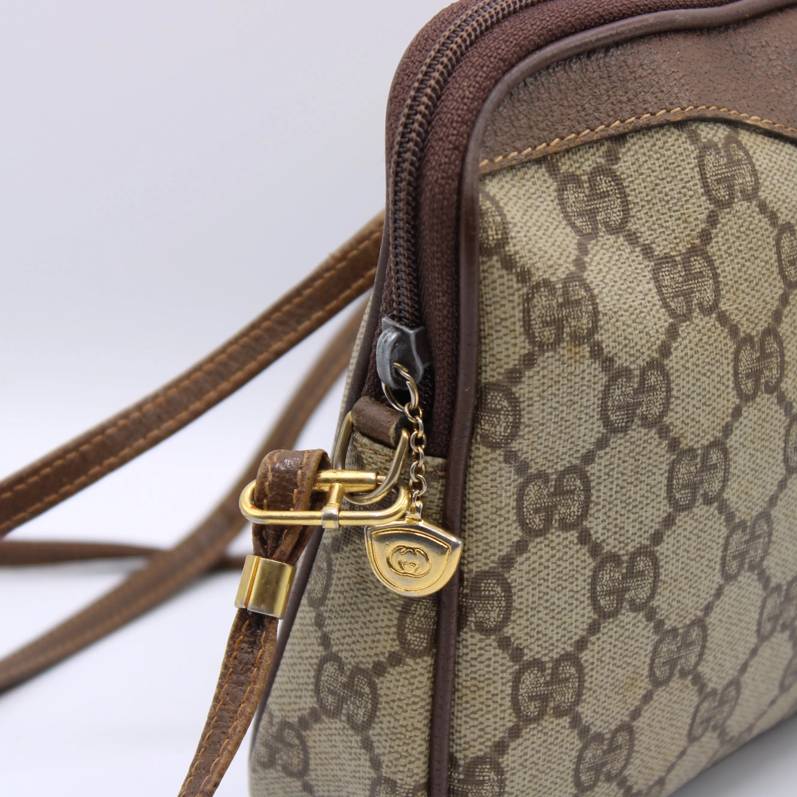 Gucci Ophidia Brown GG Canvas Shoulder Crossbody Bag Vintage