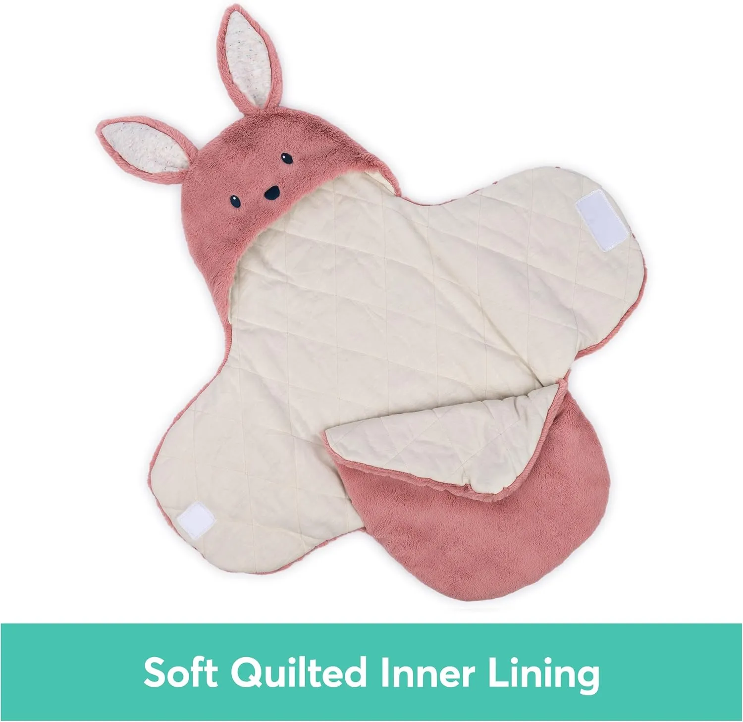 GUND Baby Oh So Snuggly Bunny Blanket Wrap, Plush Hooded Baby Blanket Wrap for Newborns, Pink/Cream, 26”