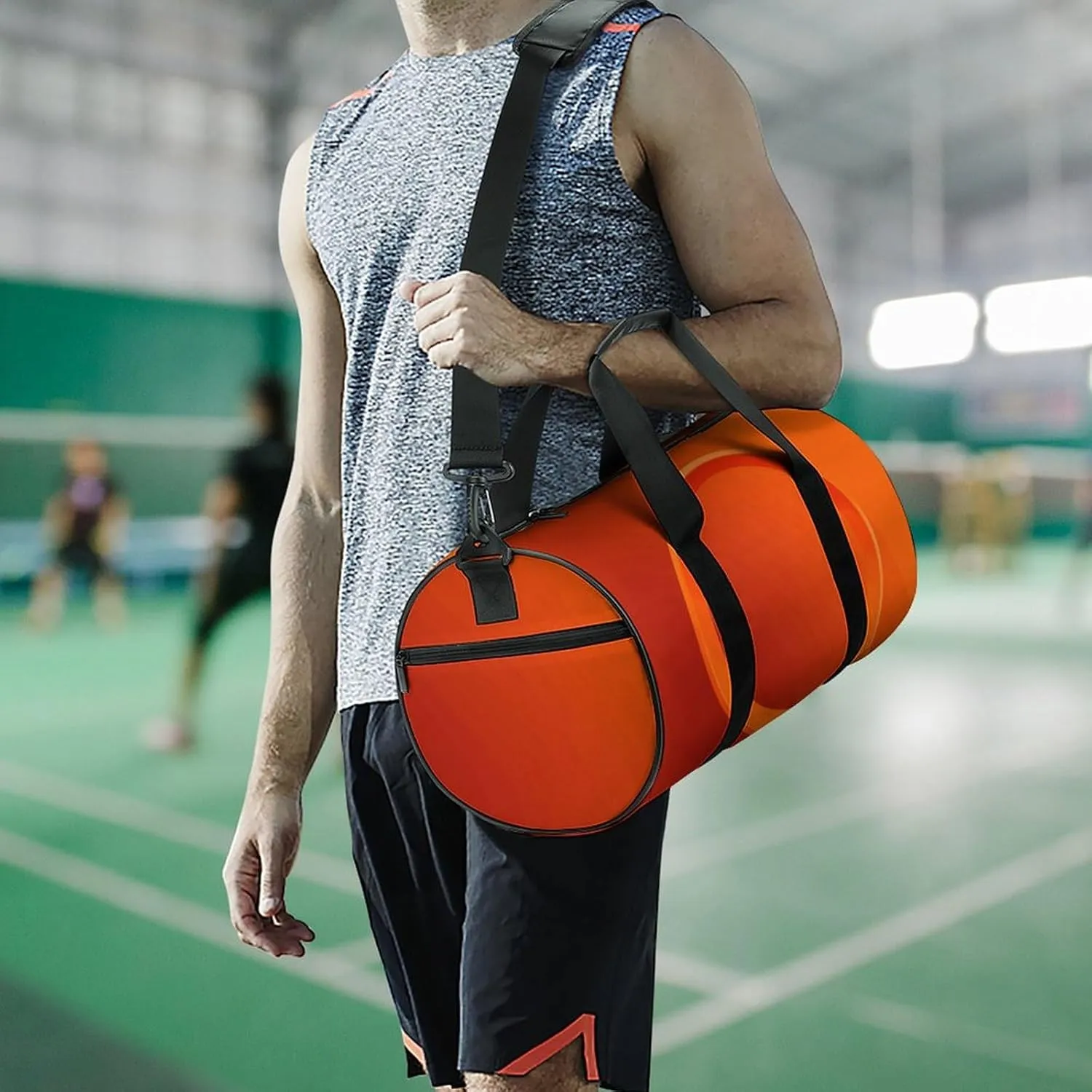 Gym Bag for Men Women Circle Duffel Bag Overnight Bag with Compartment Gym Sackpac