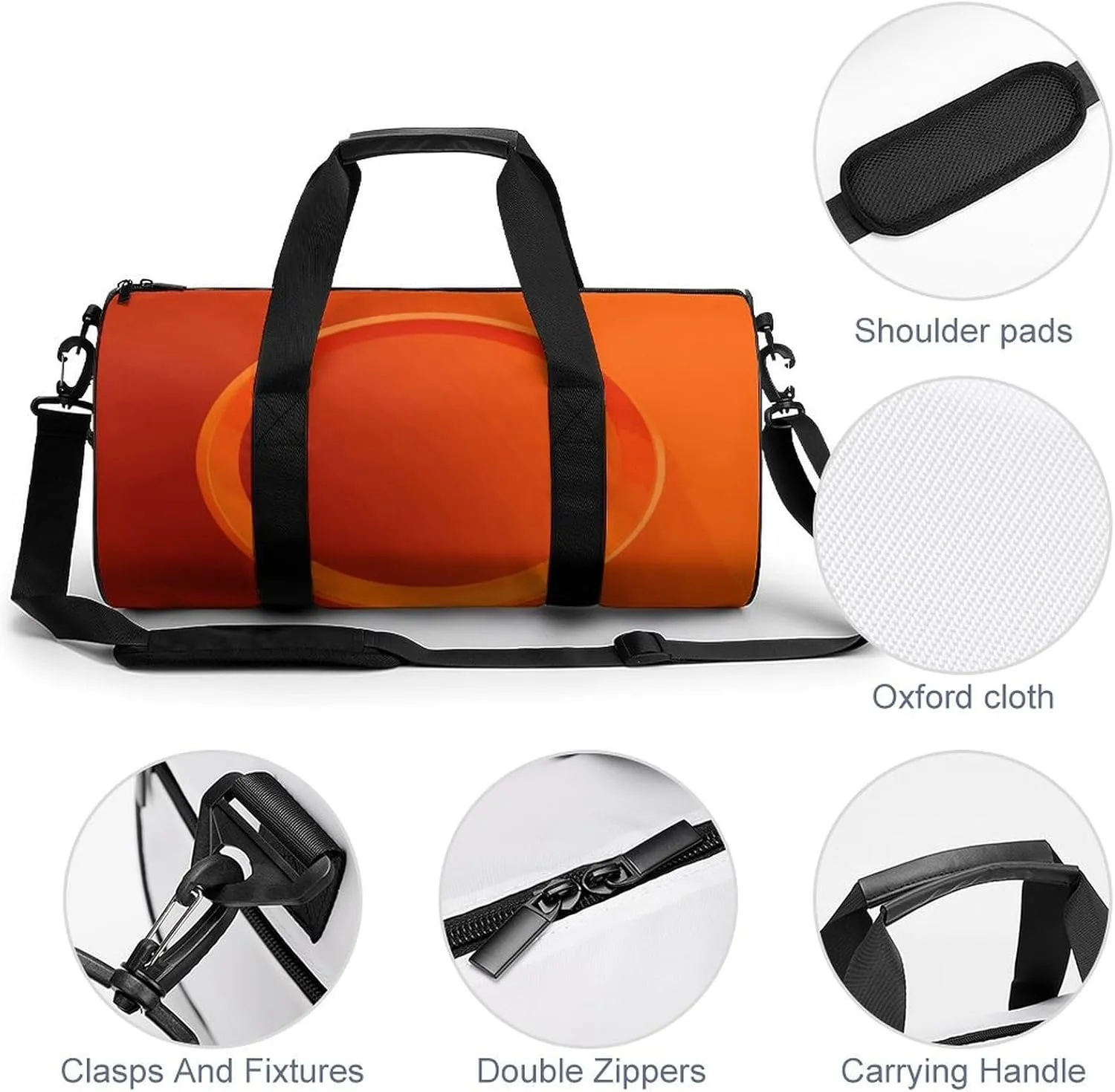 Gym Bag for Men Women Circle Duffel Bag Overnight Bag with Compartment Gym Sackpac