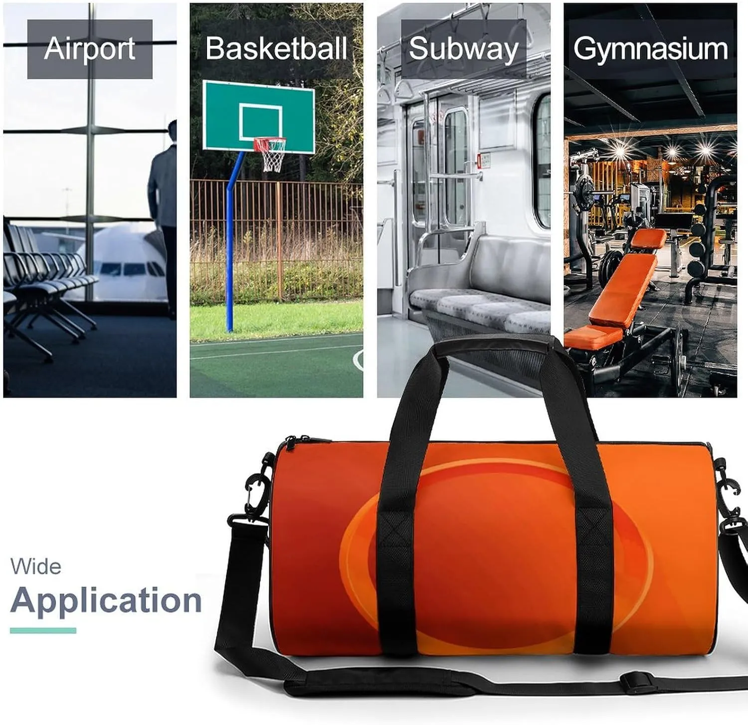 Gym Bag for Men Women Circle Duffel Bag Overnight Bag with Compartment Gym Sackpac