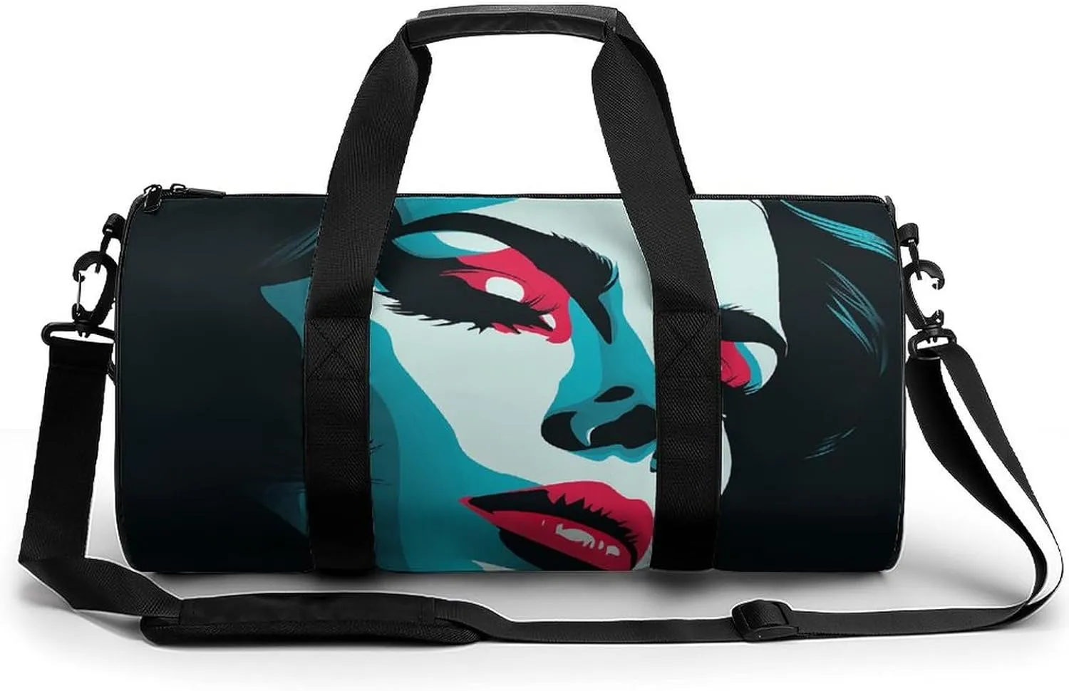 Gym Bag for Men Women Woman's Face Duffel Bag Overnight Bag with Compartment Gym Sackpac