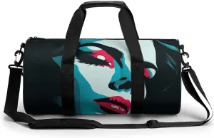 Gym Bag for Men Women Woman's Face Duffel Bag Overnight Bag with Compartment Gym Sackpac