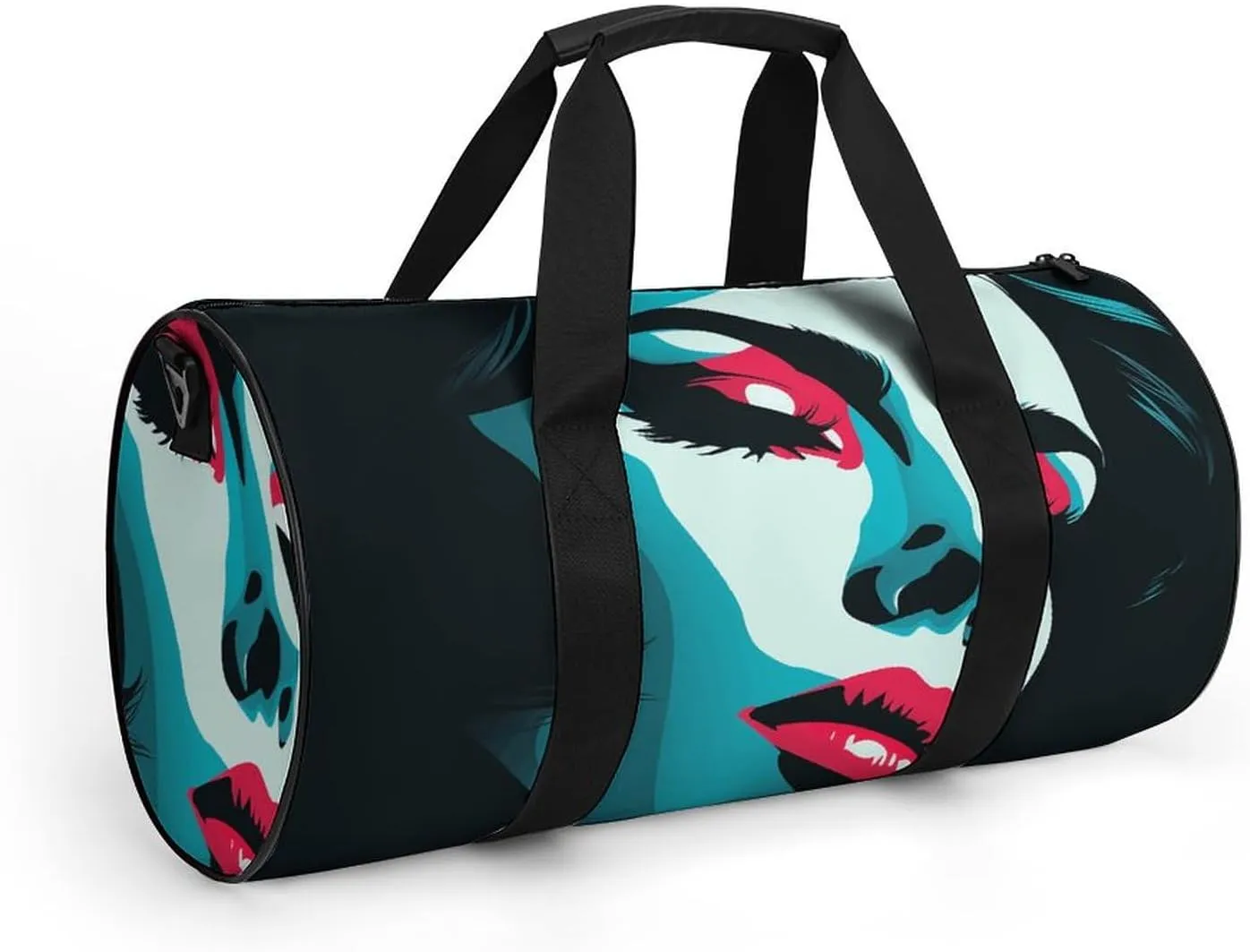 Gym Bag for Men Women Woman's Face Duffel Bag Overnight Bag with Compartment Gym Sackpac