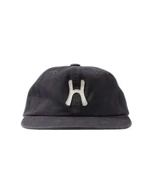 H Logo Cotton Relaxed Fit 6Panel Cap_Charcoal