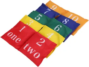 HANABASS 10pcs Interactive Plaything Outdoor Bag Plush Game Bean Toss Interactive Boys Throwing Plaything Carbonate Particles