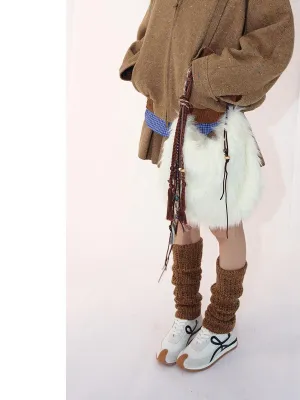 Hand-Woven Fur Shoulder Bag