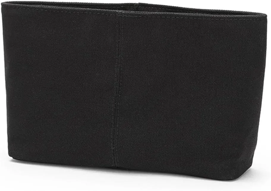 Handbag Organizer Insert Lightweight and Versatile Cotton Canvas Liner Bag Organization Practical Cosmetic Bag (Black)