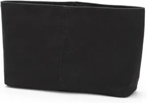 Handbag Organizer Insert Lightweight and Versatile Cotton Canvas Liner Bag Organization Practical Cosmetic Bag (Black)