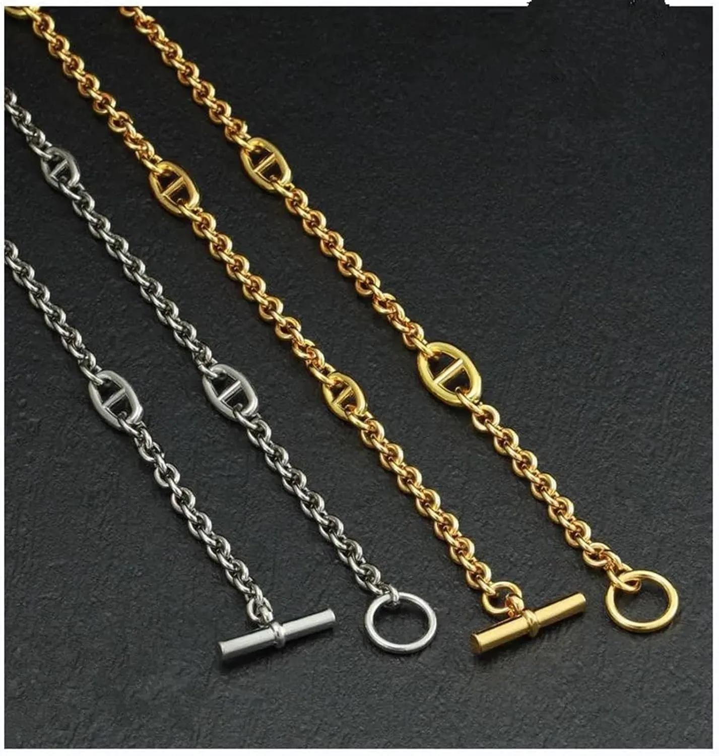 Handbag Replacement Chain Women Handbag Shoulder Carrying Lady Bag Parts Replacement Polished Shine Metal Links Long Chain Strap 120cm(Golden Buckle 2)