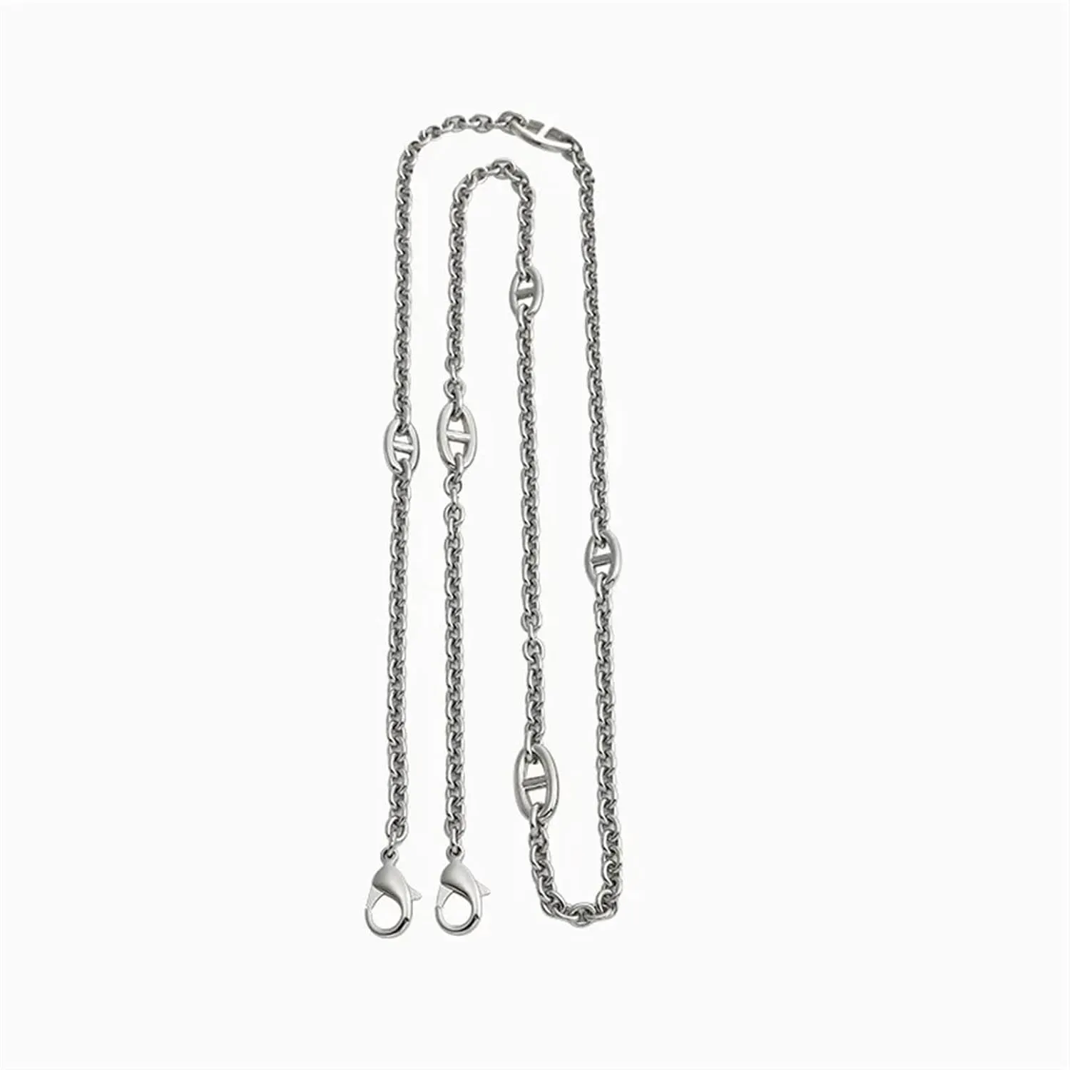 Handbag Replacement Chain Women Handbag Shoulder Carrying Lady Bag Parts Replacement Polished Shine Metal Links Long Chain Strap 120cm(Golden Buckle 2)
