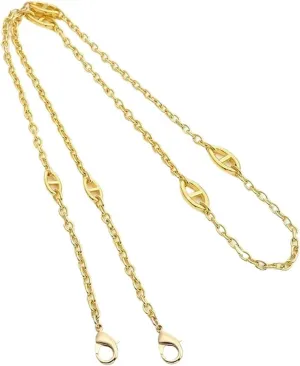 Handbag Replacement Chain Women Handbag Shoulder Carrying Lady Bag Parts Replacement Polished Shine Metal Links Long Chain Strap 120cm(Golden Buckle 2)
