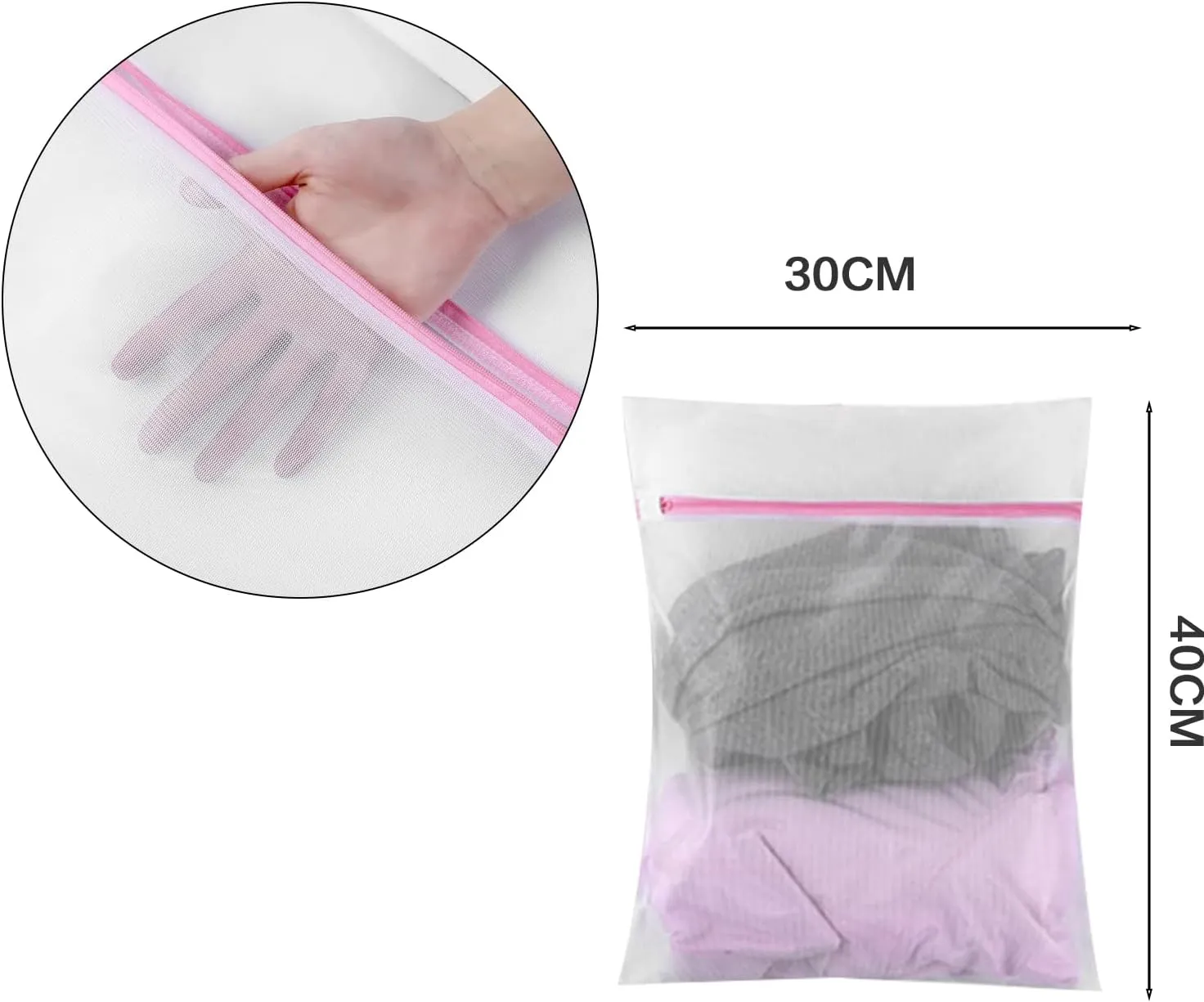 Hanging Garment Bags (Set of 12) - Black, 24'' x 40'' - Polyethylene - Zipper Closure - Perfect for Suits, Dresses, Shirts