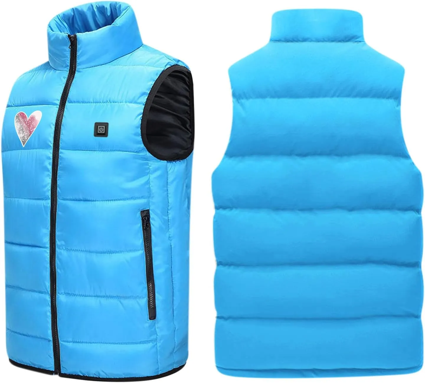 Heated Vest for Men Women with Hooded USB Charging Temperature 4 Heated Zone Winter Heated Coat