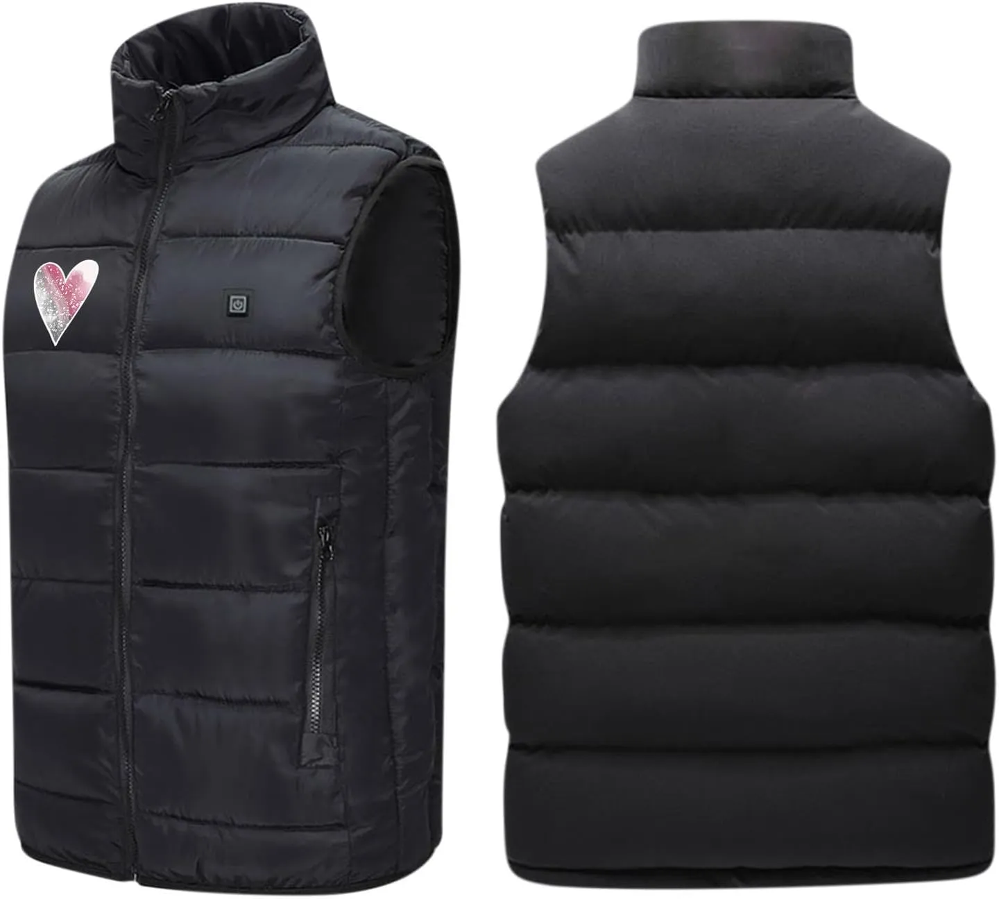 Heated Vest for Men Women with Hooded USB Charging Temperature 4 Heated Zone Winter Heated Coat