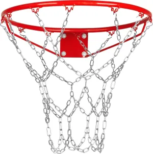 Heavy Duty Chain Basketball Net Replacement,21 Inches Metal Rust Proof with 12 S-Hooks,Fits All Standard Hoops Outdoor
