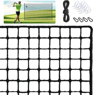 Heavy Duty Golf Hitting Net - 10/15/20/25/30/40/50ft Indoor/Outdoor Nylon Netting, Ideal for Backyard & Garage Swing Training