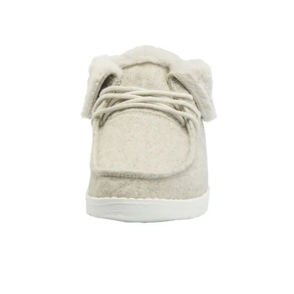 Hey Dude Cream Britt Womens Shoes 121770150