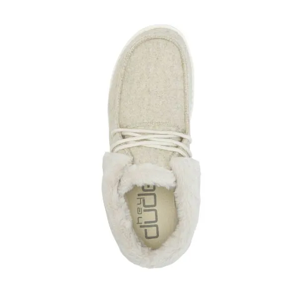 Hey Dude Cream Britt Womens Shoes 121770150