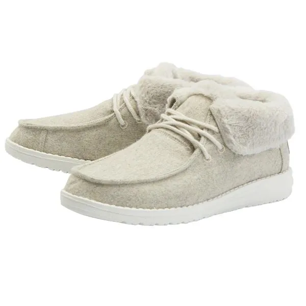 Hey Dude Cream Britt Womens Shoes 121770150