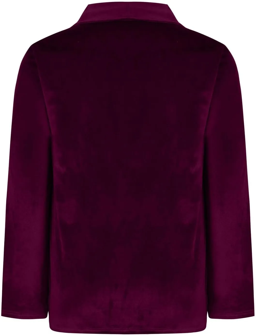 HGps8w Velvet Blazers for Women Vintage Suit Jackets Elegant Open Front Long Sleeve Loose Outerwear with Pockets