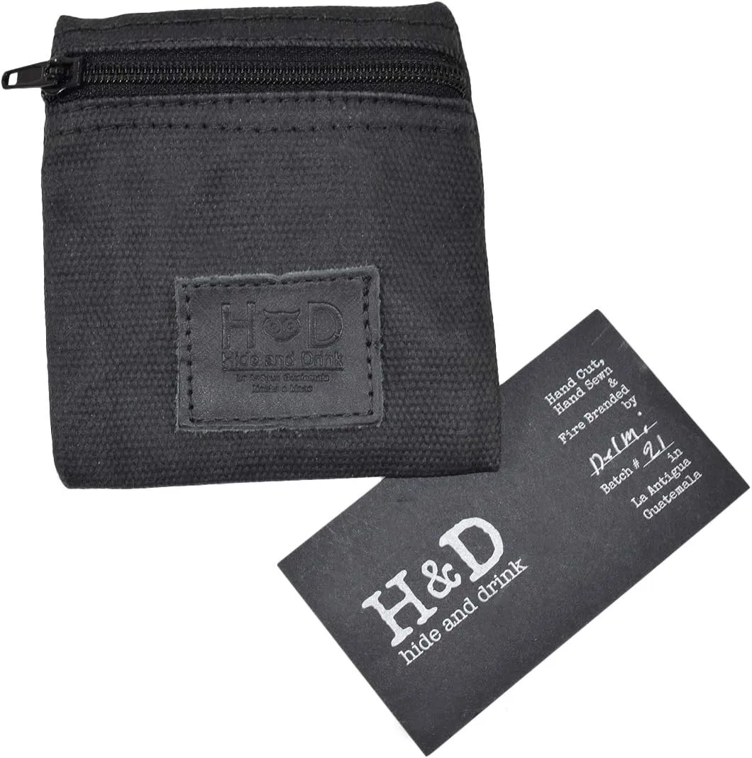 Hide & Drink, Water Resistant Waxed Canvas Condom Pouch, Change Valuables Tech Pocket Purse, Classic Partner Gift, Travel & Honeymoon Essentials, Handmade