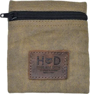 Hide & Drink, Water Resistant Waxed Canvas Condom Pouch, Change Valuables Tech Pocket Purse, Classic Partner Gift, Travel & Honeymoon Essentials, Handmade