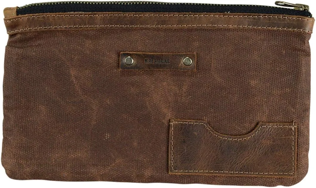 Hide & Drink, Waxed Canvas All Purpose Utility Pouch, Camping Organizer, Travel Accessories, Handmade :: Honey Bourbon