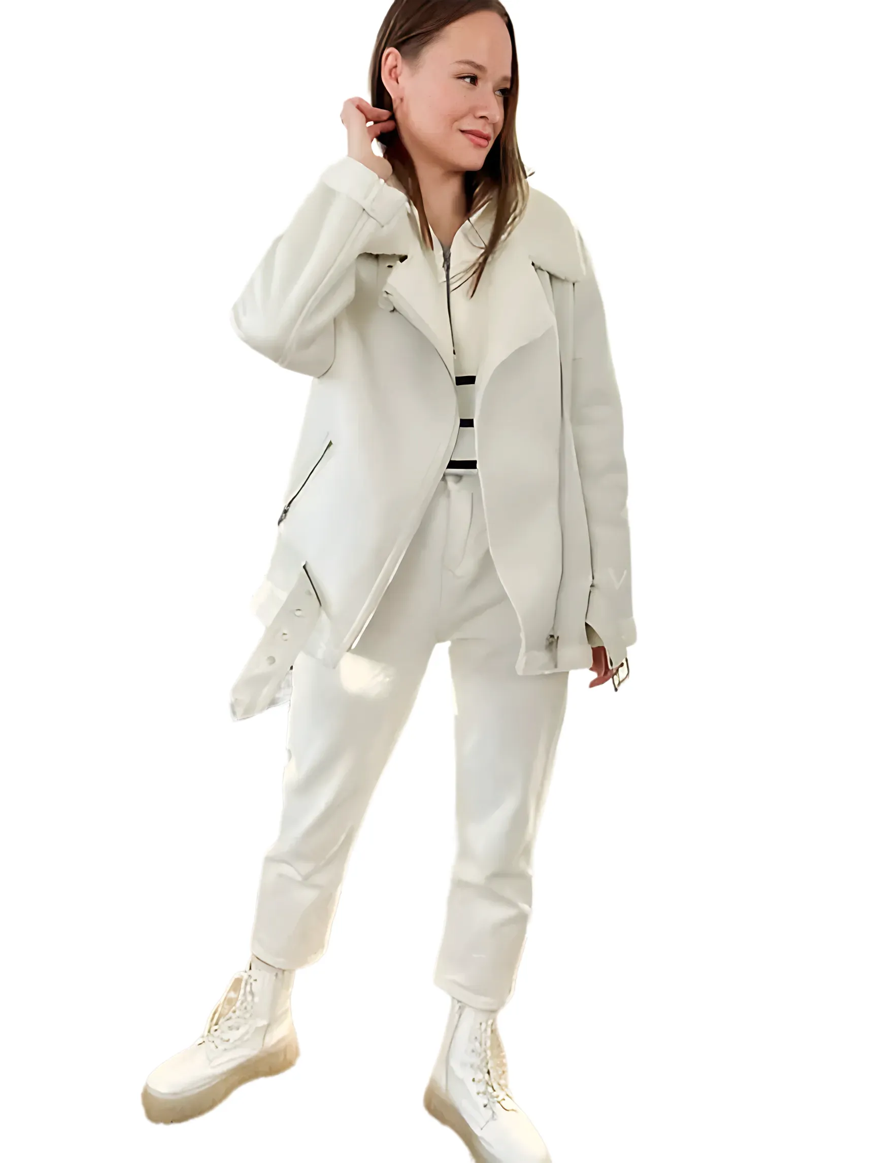 High Quality Woman's Faux Leather Fur Coat