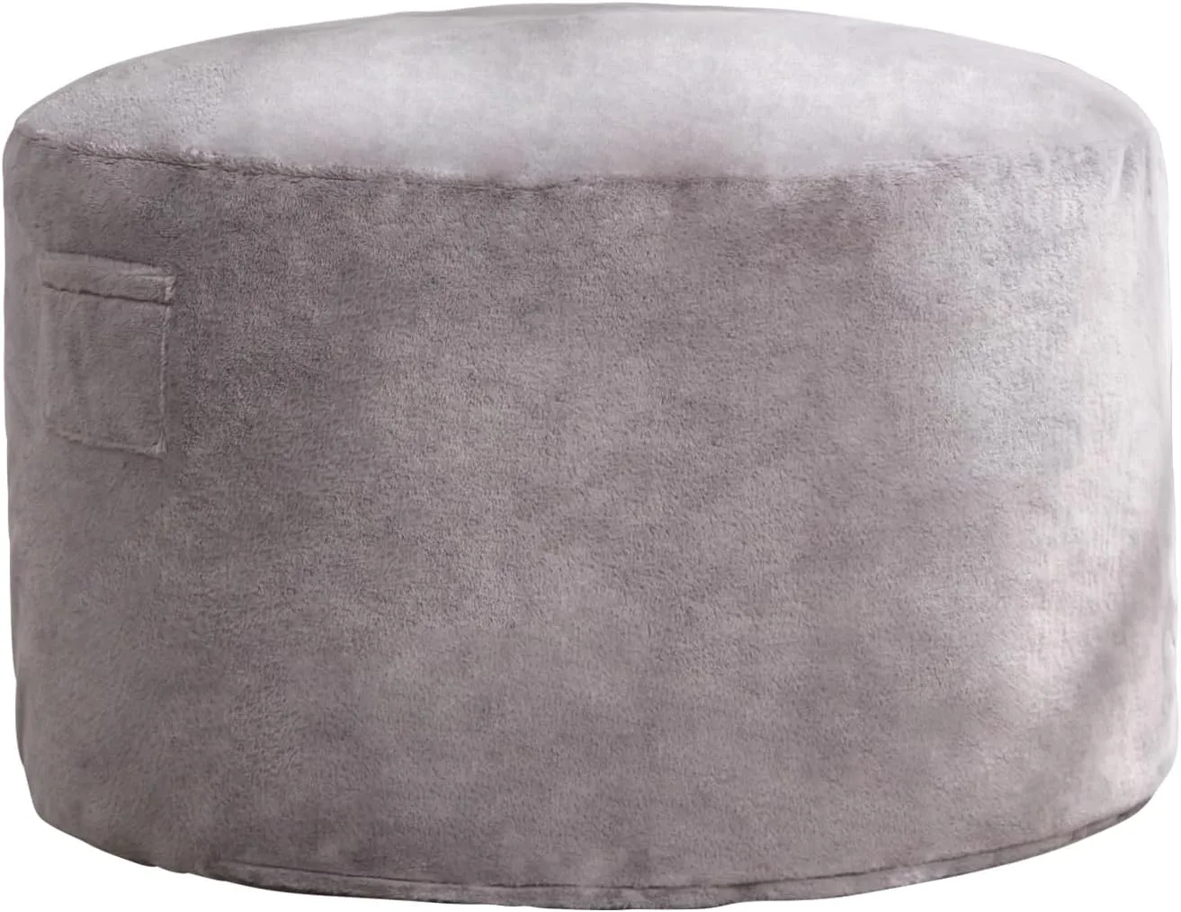 Hobestluk 5ft Bean Bag Chairs for Adults Large Beanbag Chair with Plush Faux Fur Cover Big Bean Bag Chair for Living Room Bedroom Dorm Office - Grey (50” x 50” x 24”)