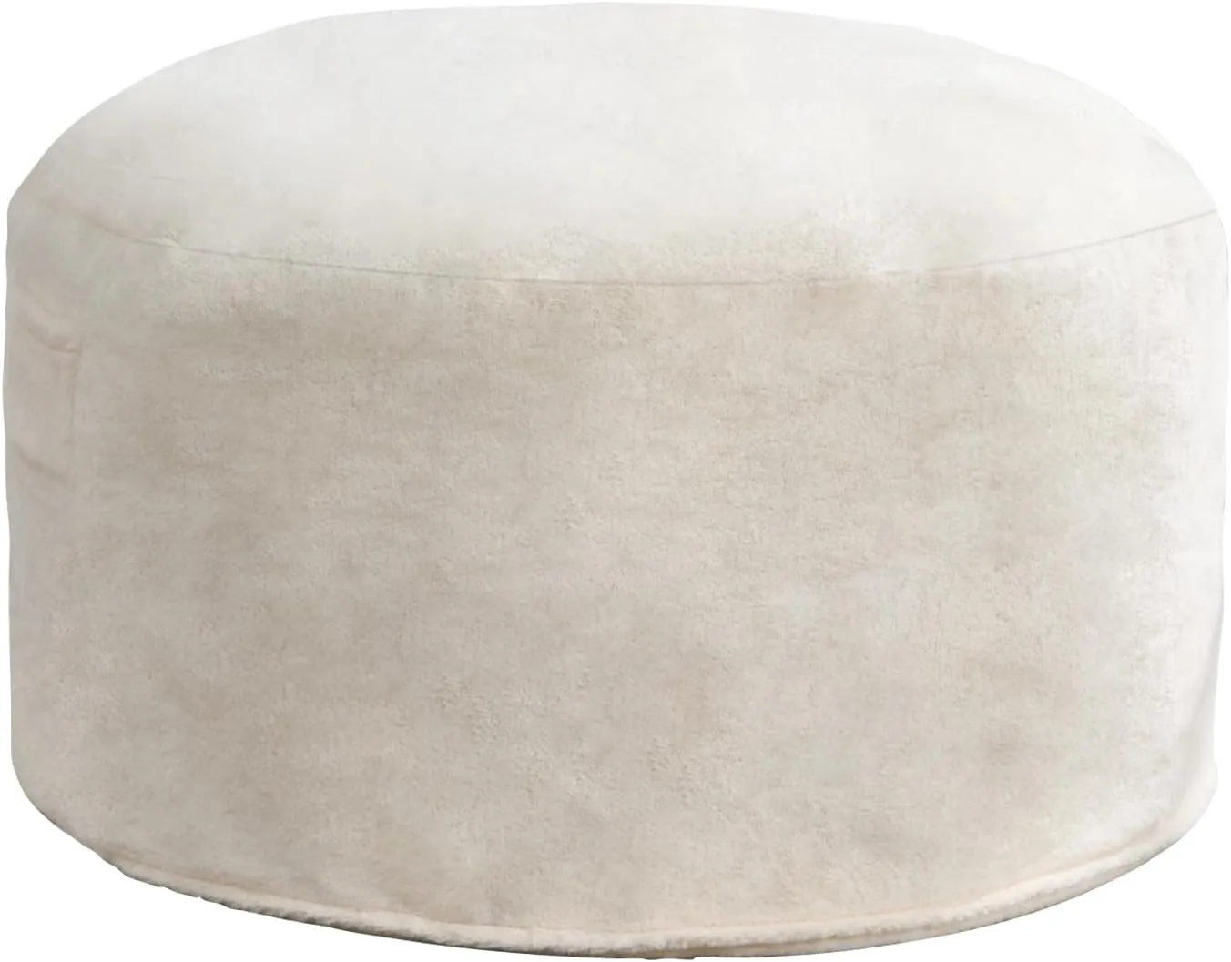 Hobestluk 5ft Bean Bag Chairs for Adults Large Beanbag Chair with Plush Faux Fur Cover Big Bean Bag Chair for Living Room Bedroom Dorm Office - White (50” x 50” x 24")