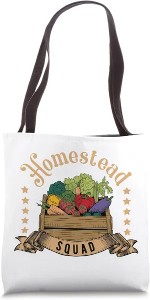 Homestead Squad Homesteading Self-Sufficiency Homesteader Tote Bag
